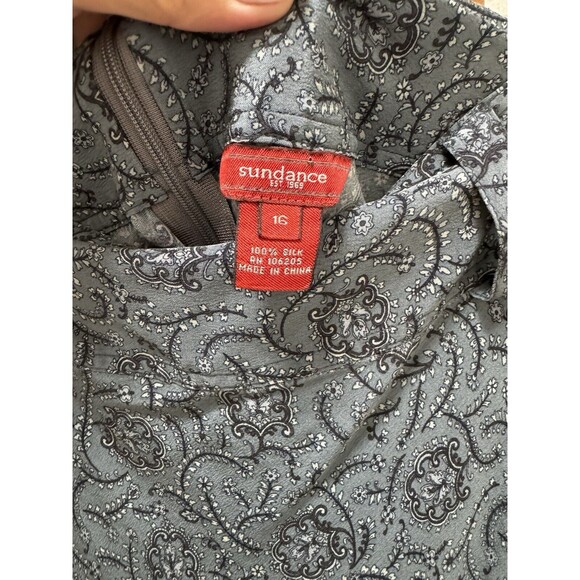 Sundance Silk A Line Skirt Paisley Size 16 - Picture 3 of 7